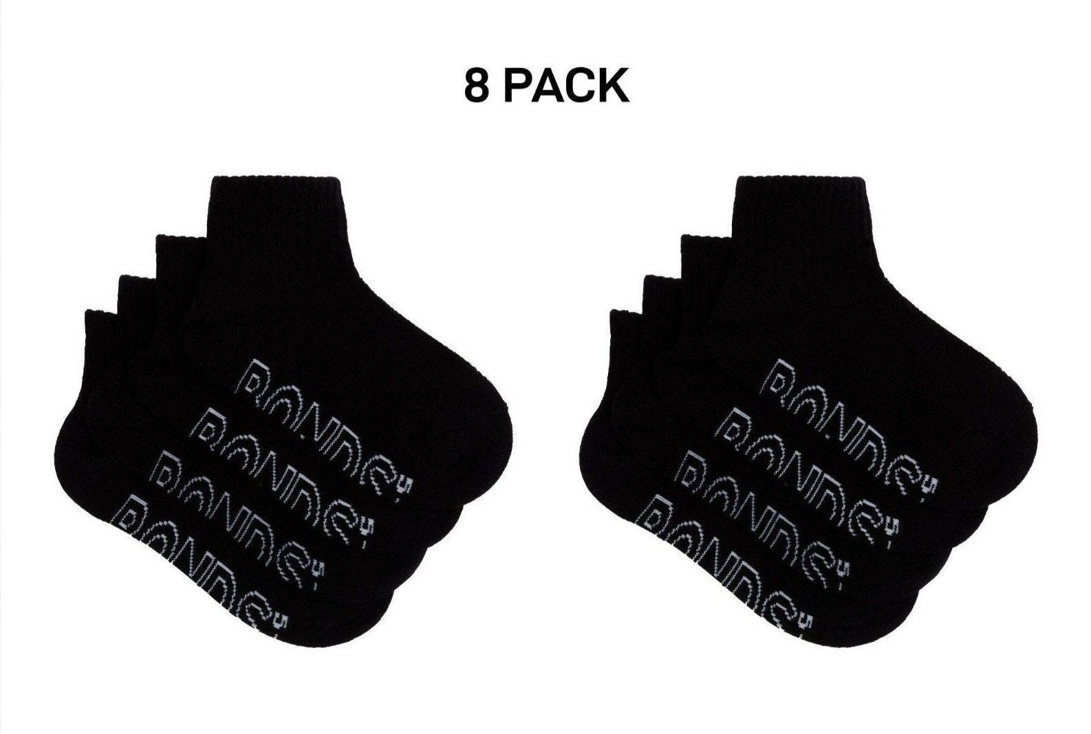 Bonds Kids Logo Light Quarter Crew Lightweight and Breathability 8 Pack RXUT4N