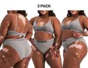 Bonds Womens Retro Rib Seamless Hi Bikini Hi Leg Smooth Stretchy 3 Pack WU8GT