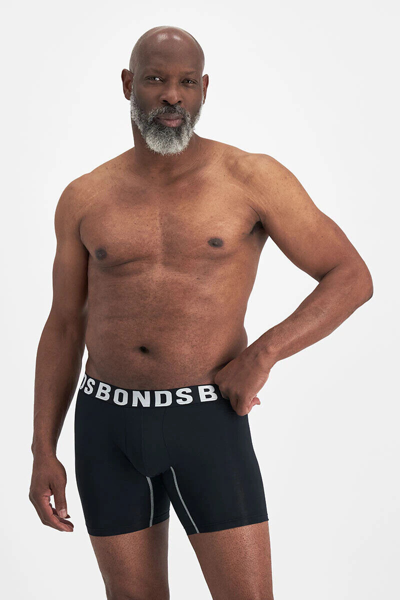 Bonds Mens Chafe Off Trunk Inner Thigh Panel Comfort & Friction Free 3 Pack MWB6