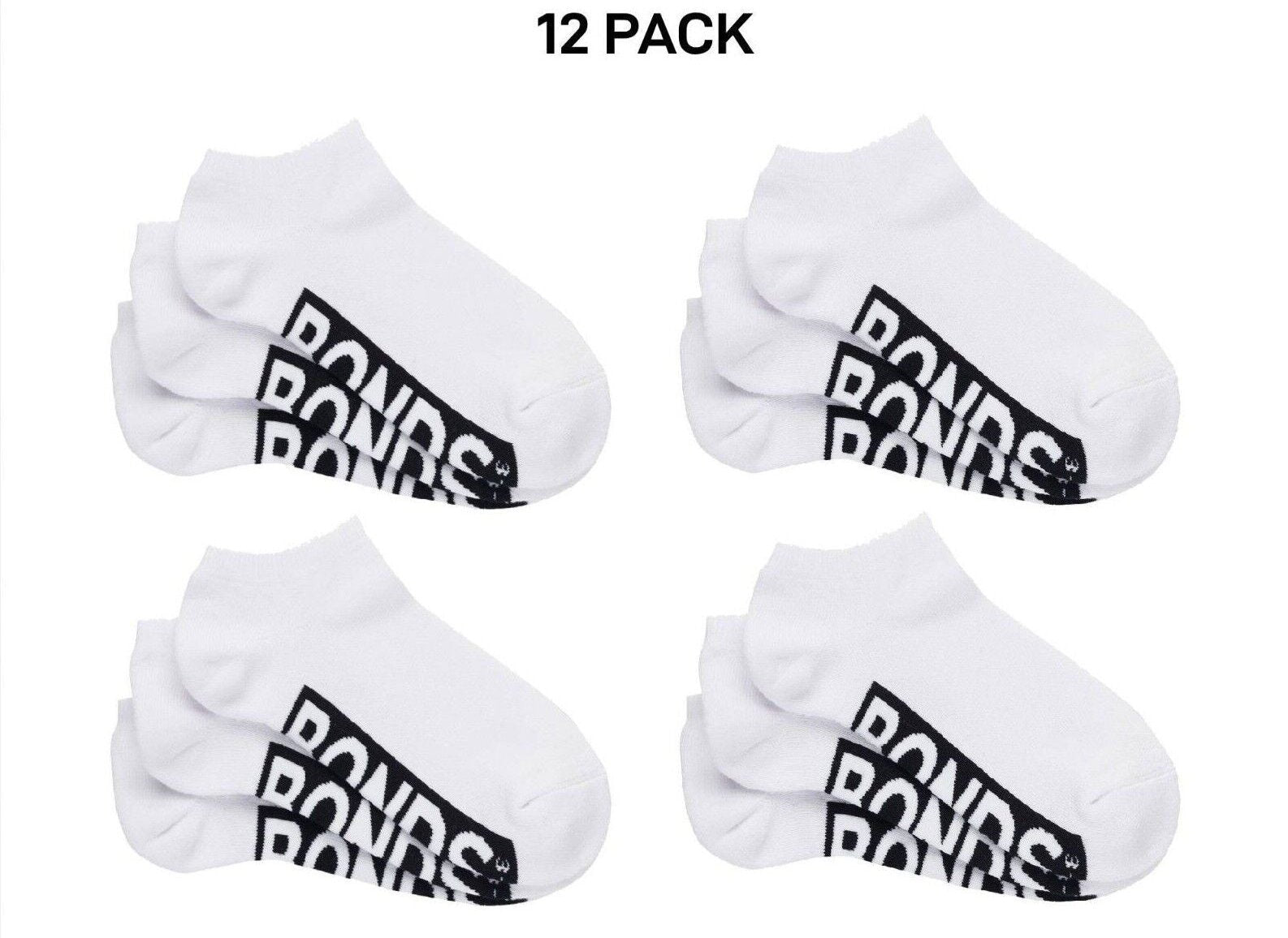 Bonds Womens Logo Cushioned Low Cut Comfy Smooth Toe Seams 12 Pack LXPY3N