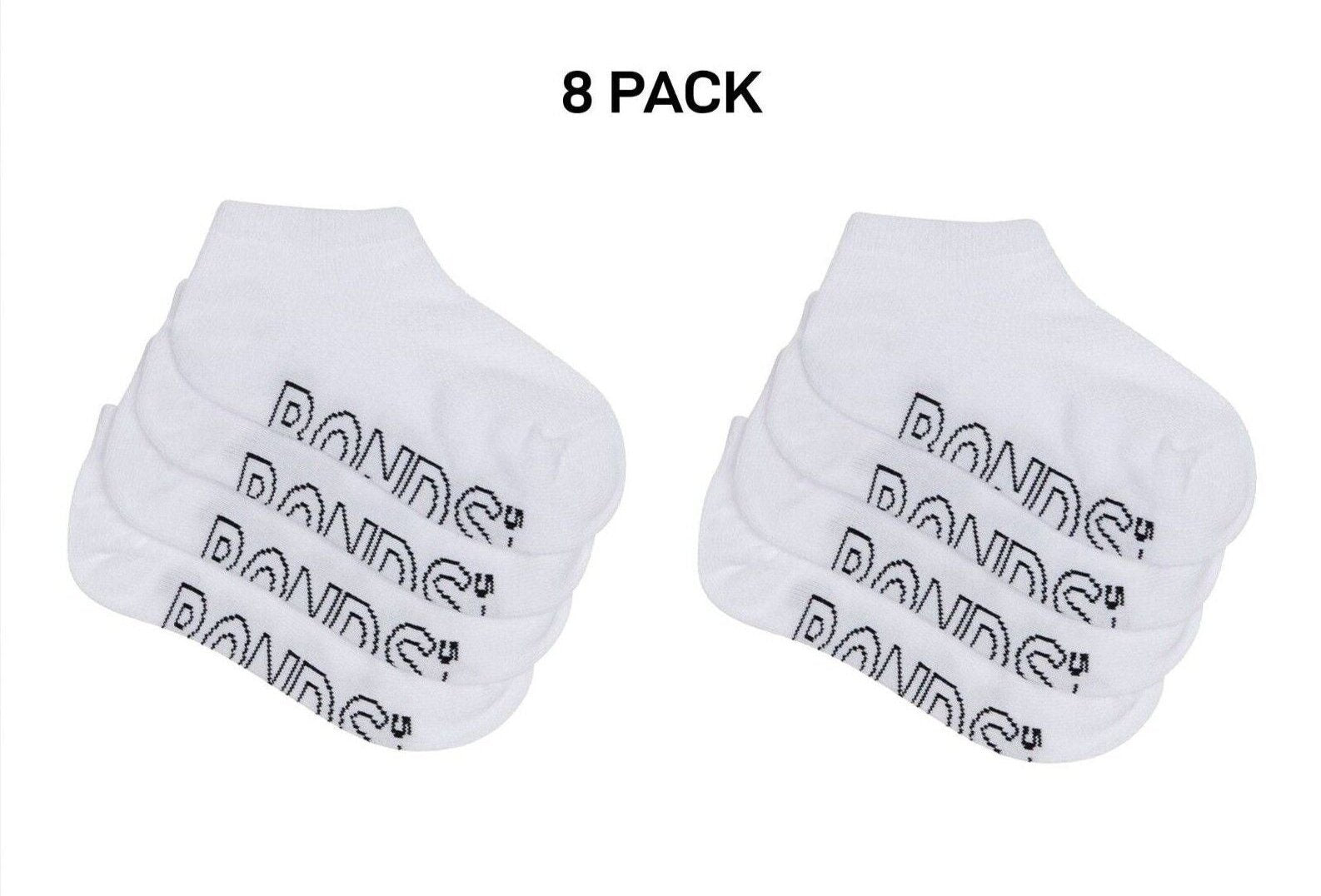 Bonds Kids Logo Light No Show Soft Cotton Breathable Socks 8 Pack RXUU4N