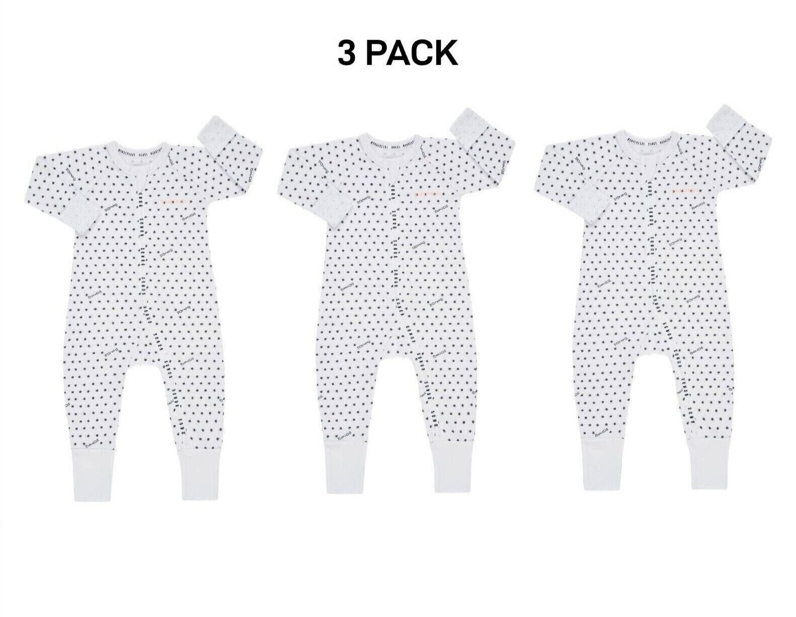 Bonds Baby Wondercool Zip Wondersuit Warmth Two-way Safety Zip 3 Pack BX49A