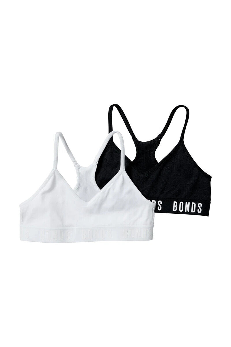 Bonds Girls Super Stretchies Racer Crop Double Layered Front 6 Pack UXNK2A
