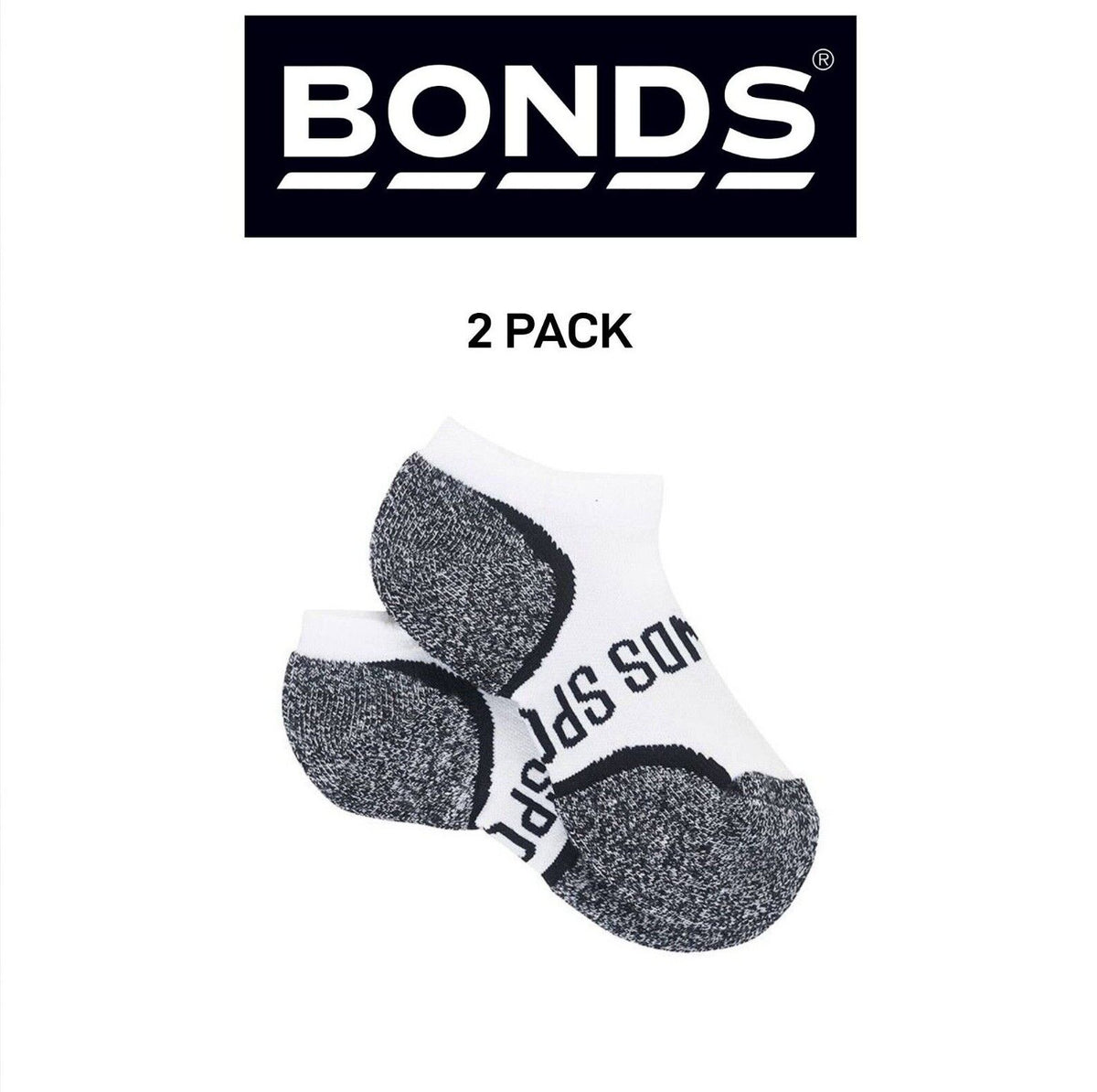 Bonds Kids Ultimate Comfort Low Cut Breathable Mesh Weave Socks 2 Pack RY8L2N