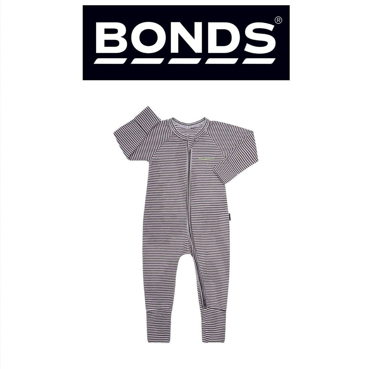 Bonds Baby  Wondersuit Two-way Zip Soft Cosy & Stretchable Fabric BZDYM