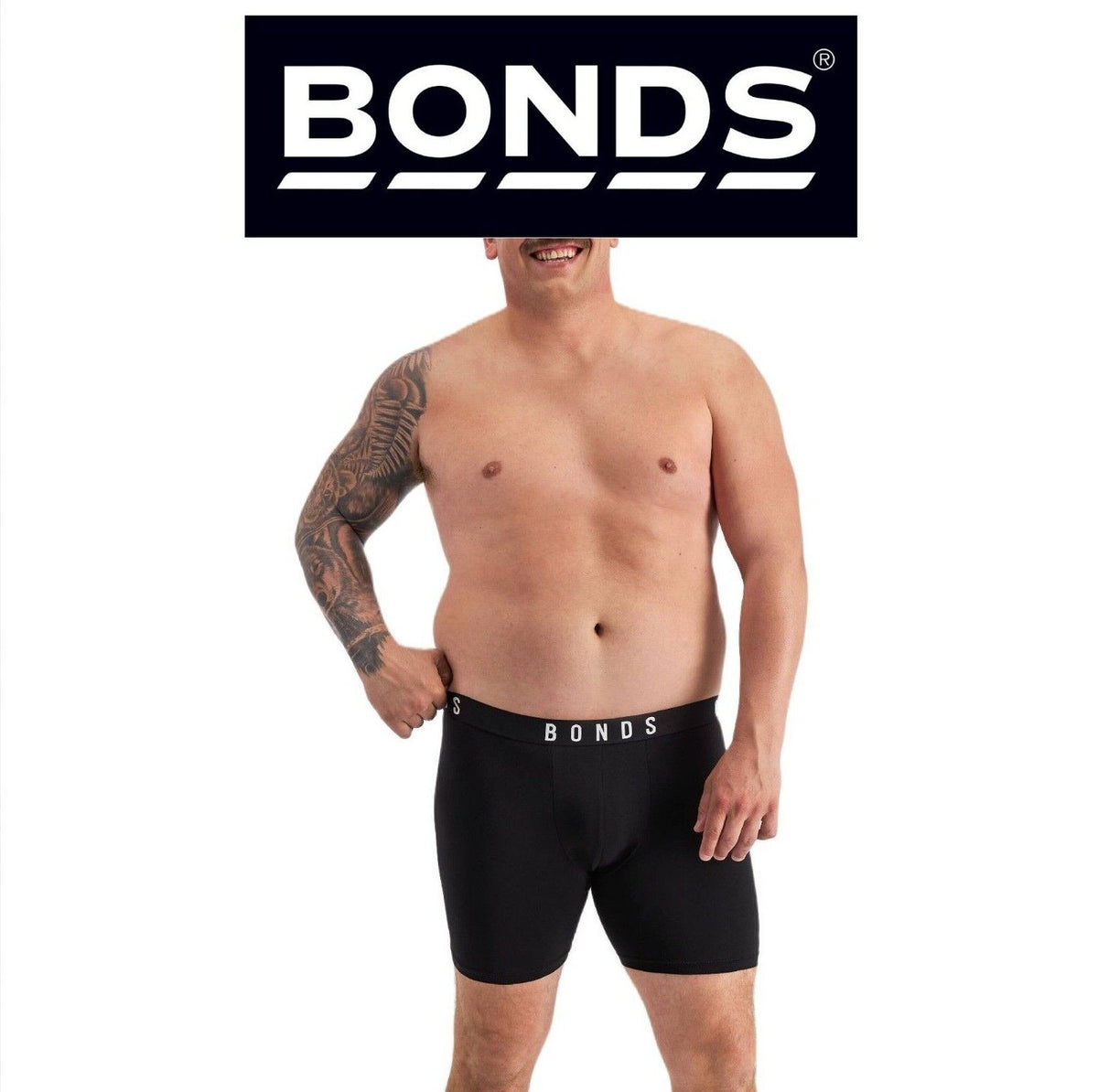 Bonds Mens Originals Mid Trunk Soft Breathable Cotton for Comfort MXUKA