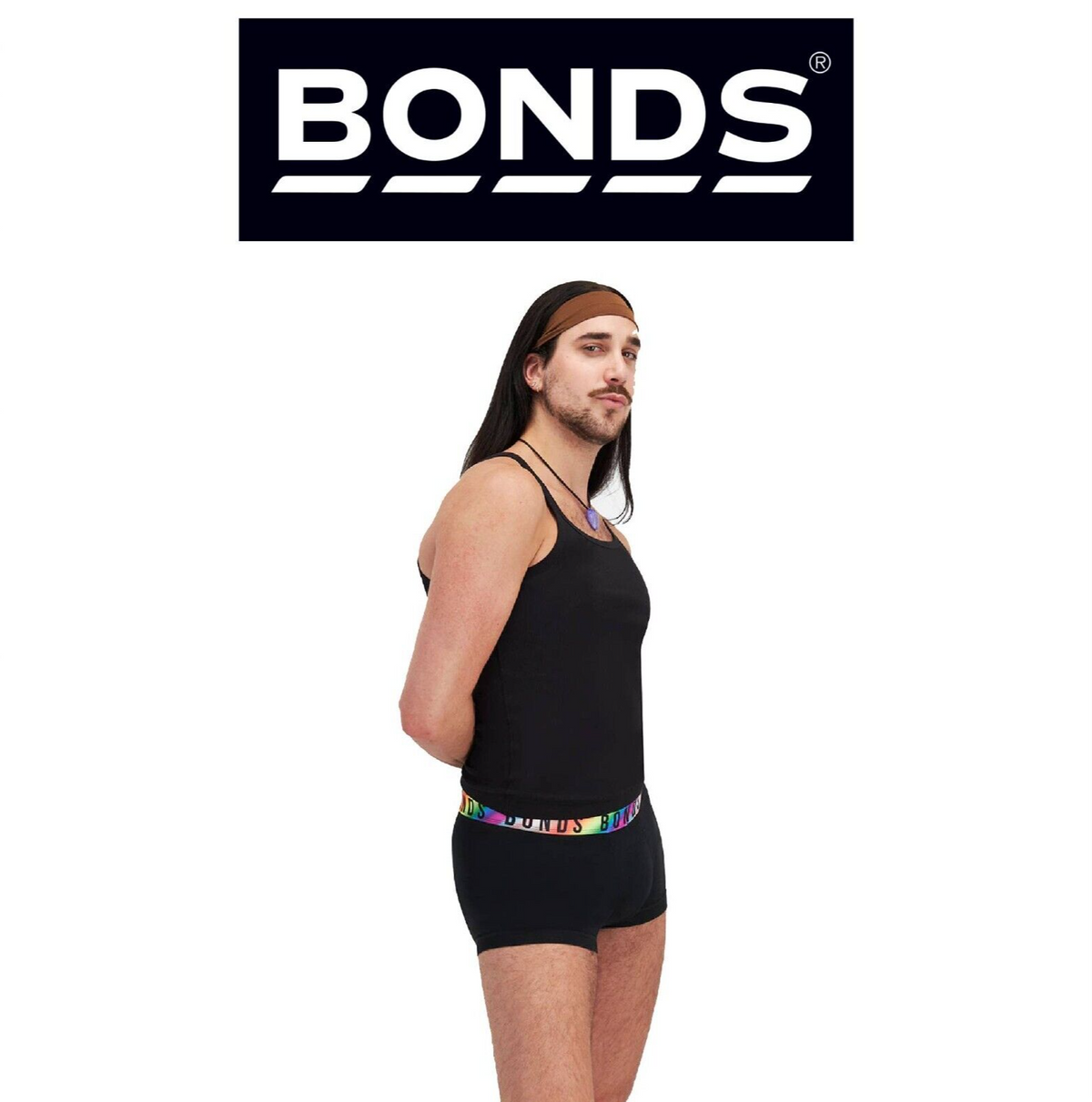 Bonds Mens Pride Icons Trunk Neon Rainbow Waistband and FRSH Technology MW3Y