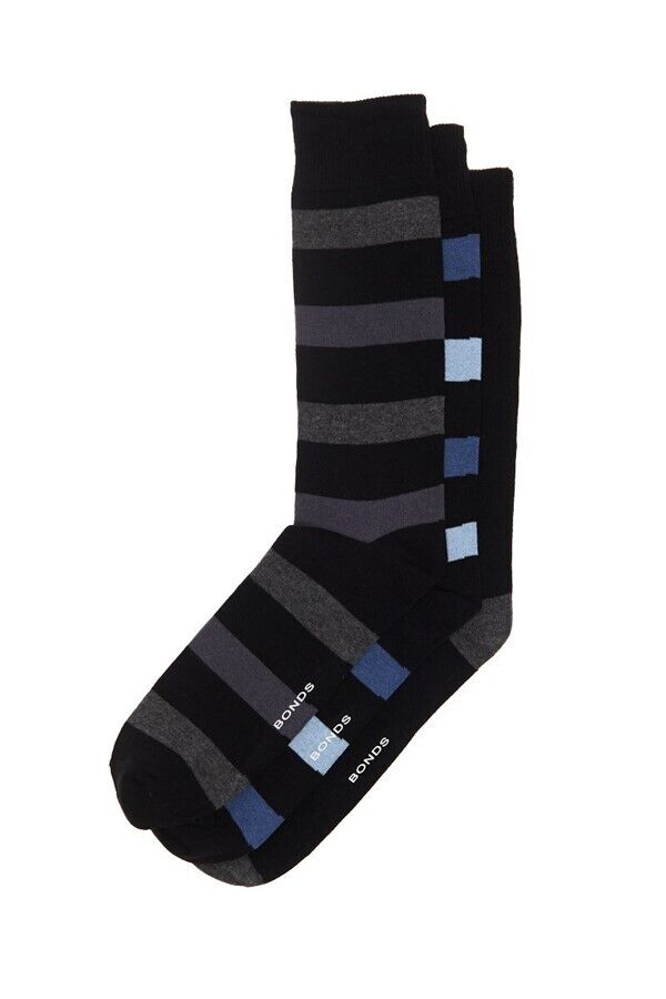 Bonds Mens Business Crew Socks Soft Grip Stretchy Durable Comfort 12 Pack S8311C