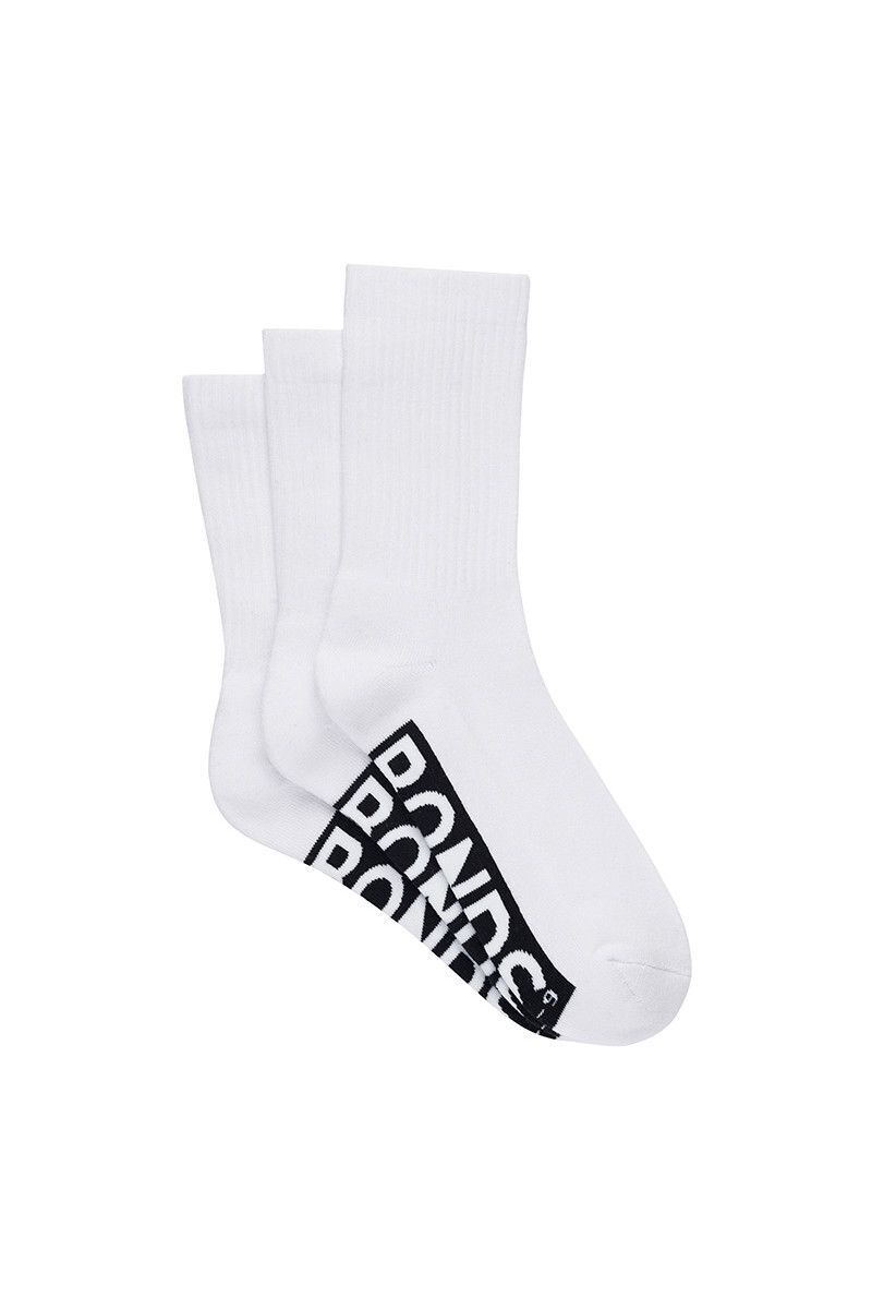 Bonds Mens Logo Cushioned Crew Socks Extra Comfort Smooth Seams 3 Pack SXMW3N