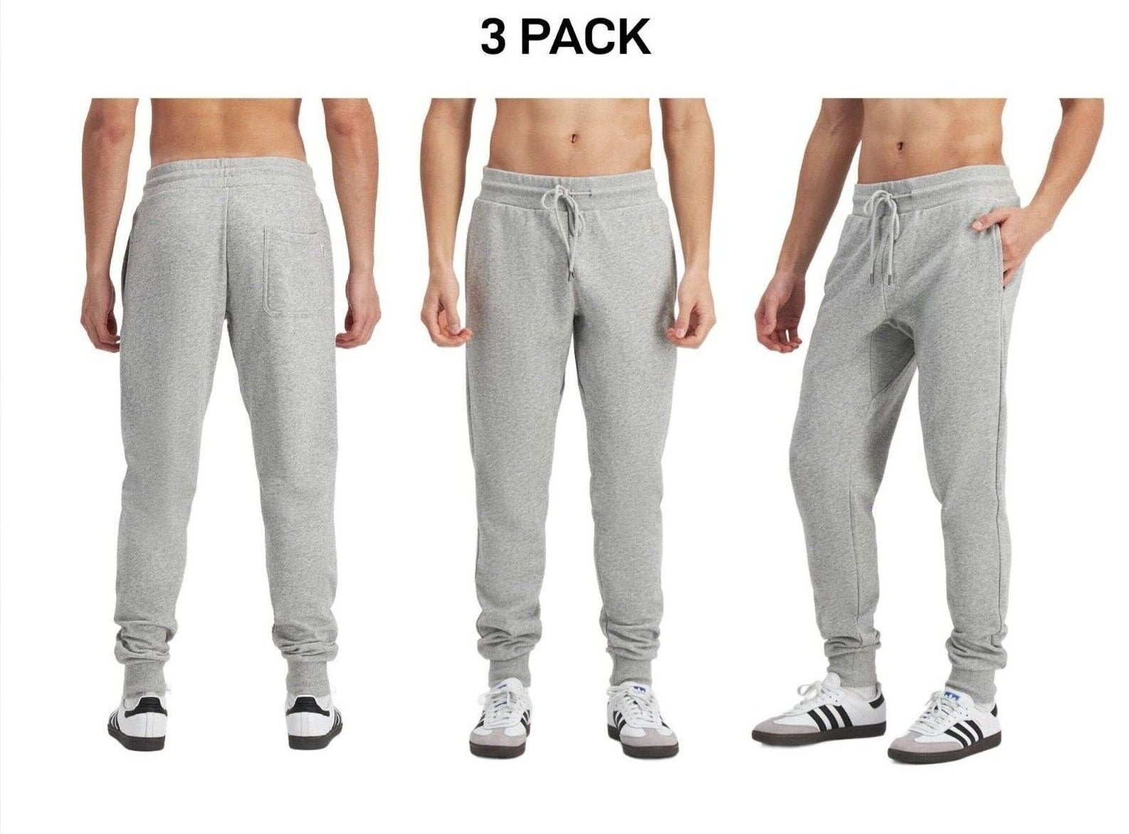 Bonds Mens Originals Skinny Trackie Pants Wide Stretch & Convenient 3 Pack AVKTI