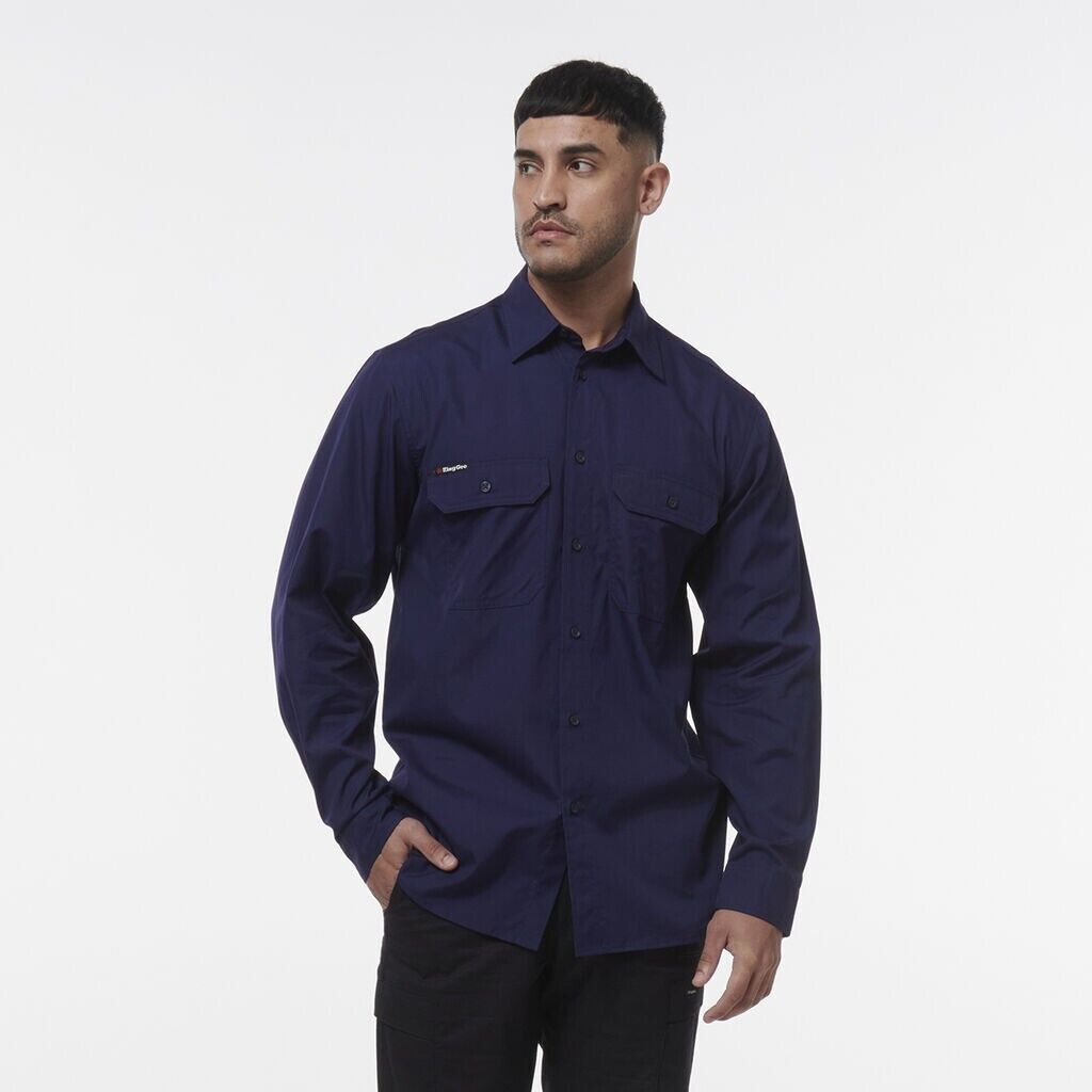 KINGGEE Mens Workcool Lightweight Workshirt Vented Breathable Shirt K14031-Collins Clothing Co