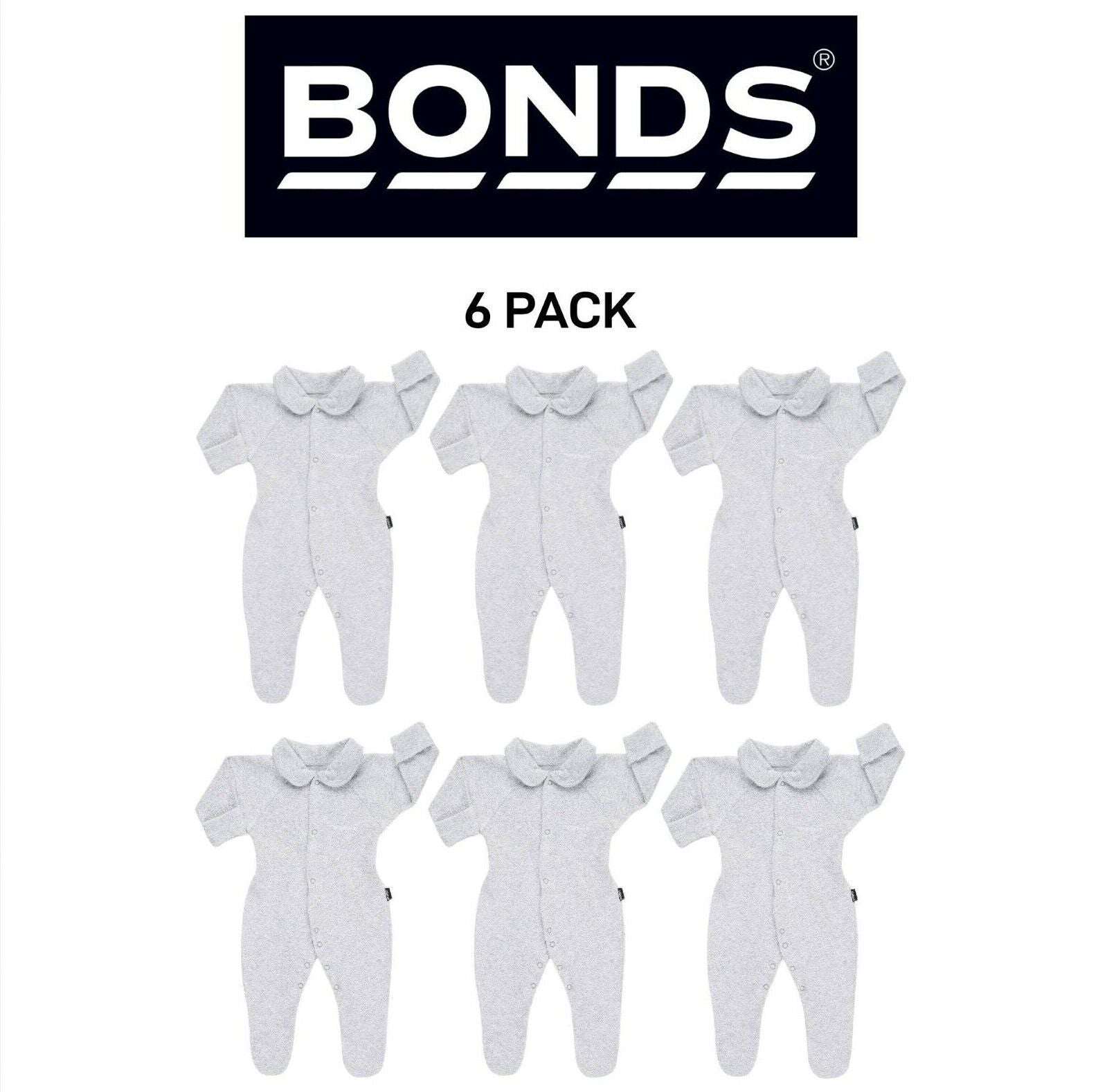 Bonds Baby Originals Poodlette Wondersuit Cosy Collar & Extra Warm 6 Pack BXEFA
