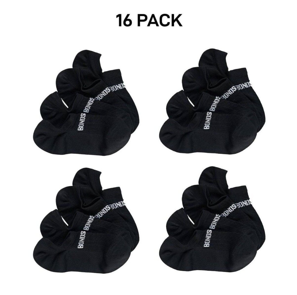 Bonds Womens Play It Cool No Show Breathable Mesh Panels Socks 16 Pack LYE74N