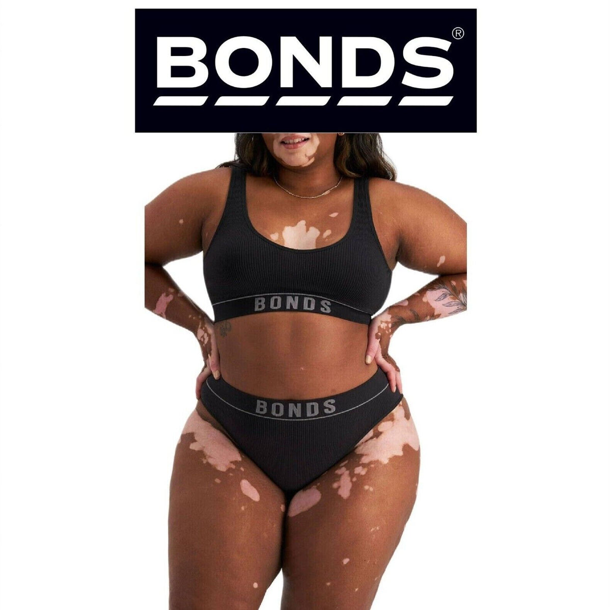 Bonds Womens Retro Rib Hi Leg Bikini Comfortable Smooth Waitband WU8GA