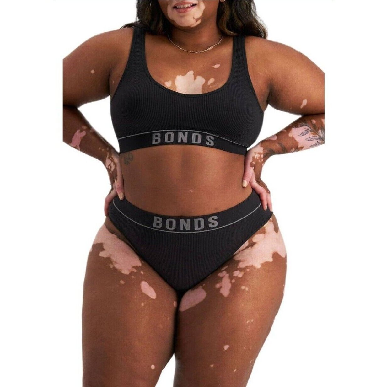 Bonds Womens Retro Rib Hi Leg Bikini Comfortable Smooth Waitband WU8GA