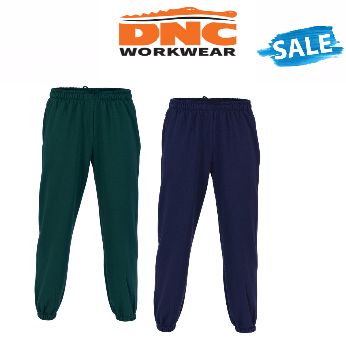 SALE DNC Workwear Mens Poly/Cotton Fleecy Track Pants Satety Comfort  Work 5401