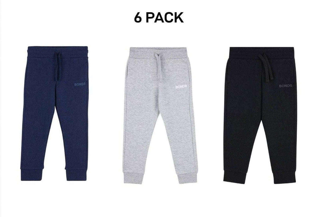 Bonds Baby Tech Sweats Trackie Lightweight and Warm Sporty Style 6 Pack KVQRA