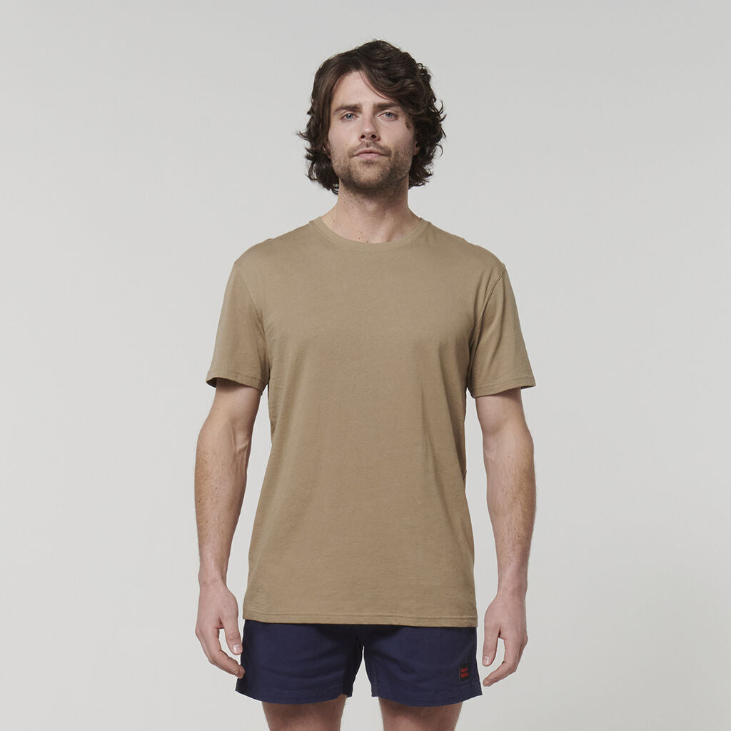 FATHER'S DAY SALE! Hard Yakka Mens Cotton Crew Neck Short Sleeve Core Tee Y19251