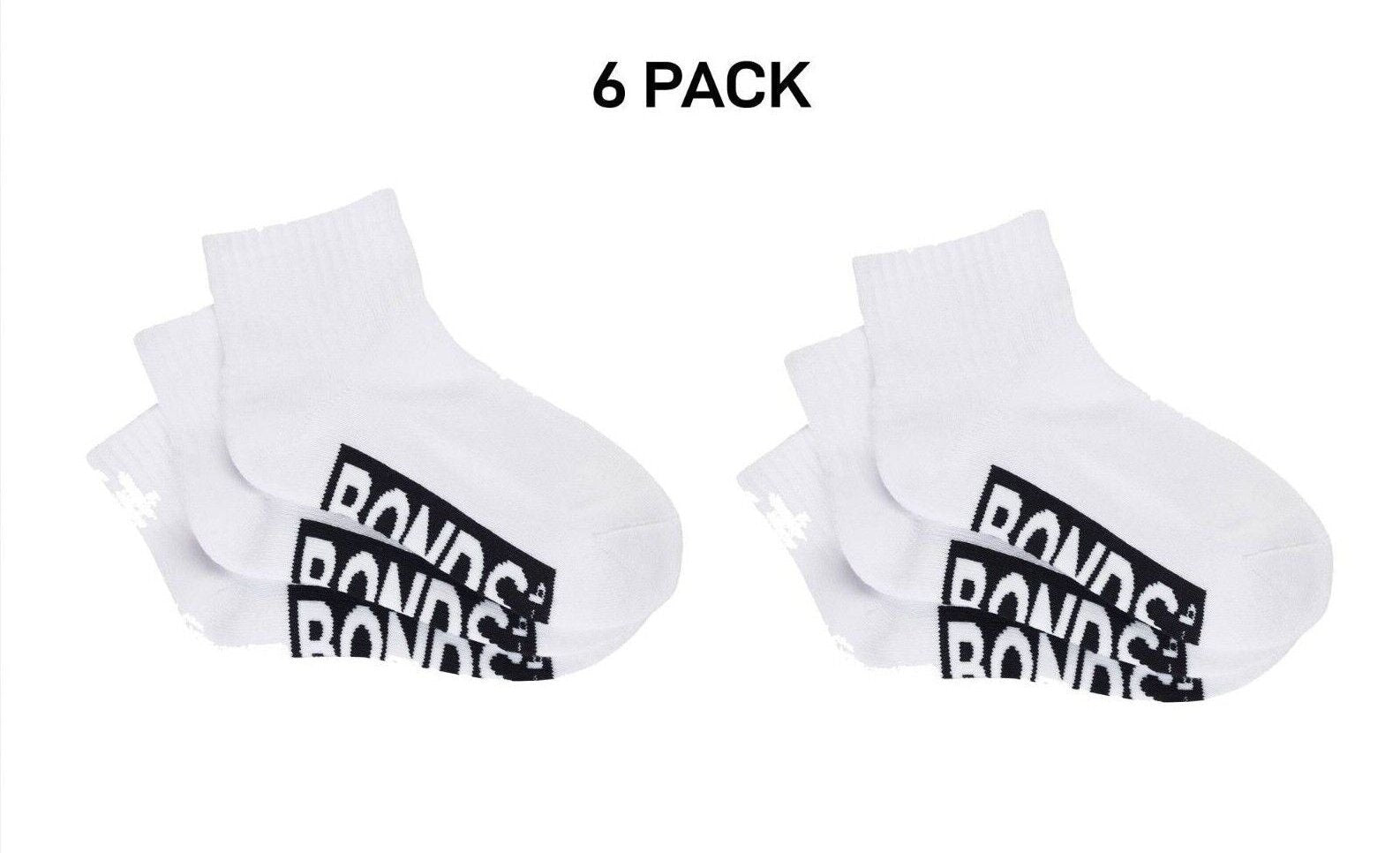Bonds Kids Cushioned Quarter Crew Thickness for Comfiness Sock 6 Pack RXVP3N