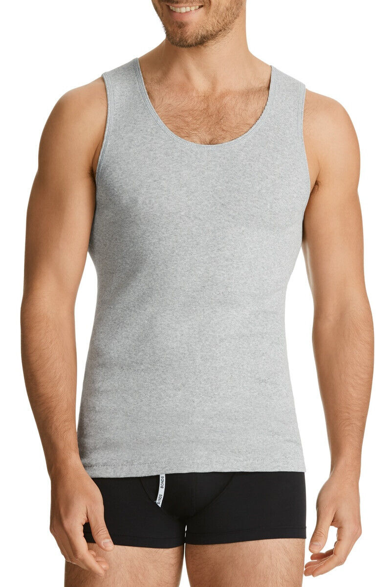 Bonds Mens Chesty Singlets Cotton Side Seamfree Comfortable Fit 6 Pack M757O