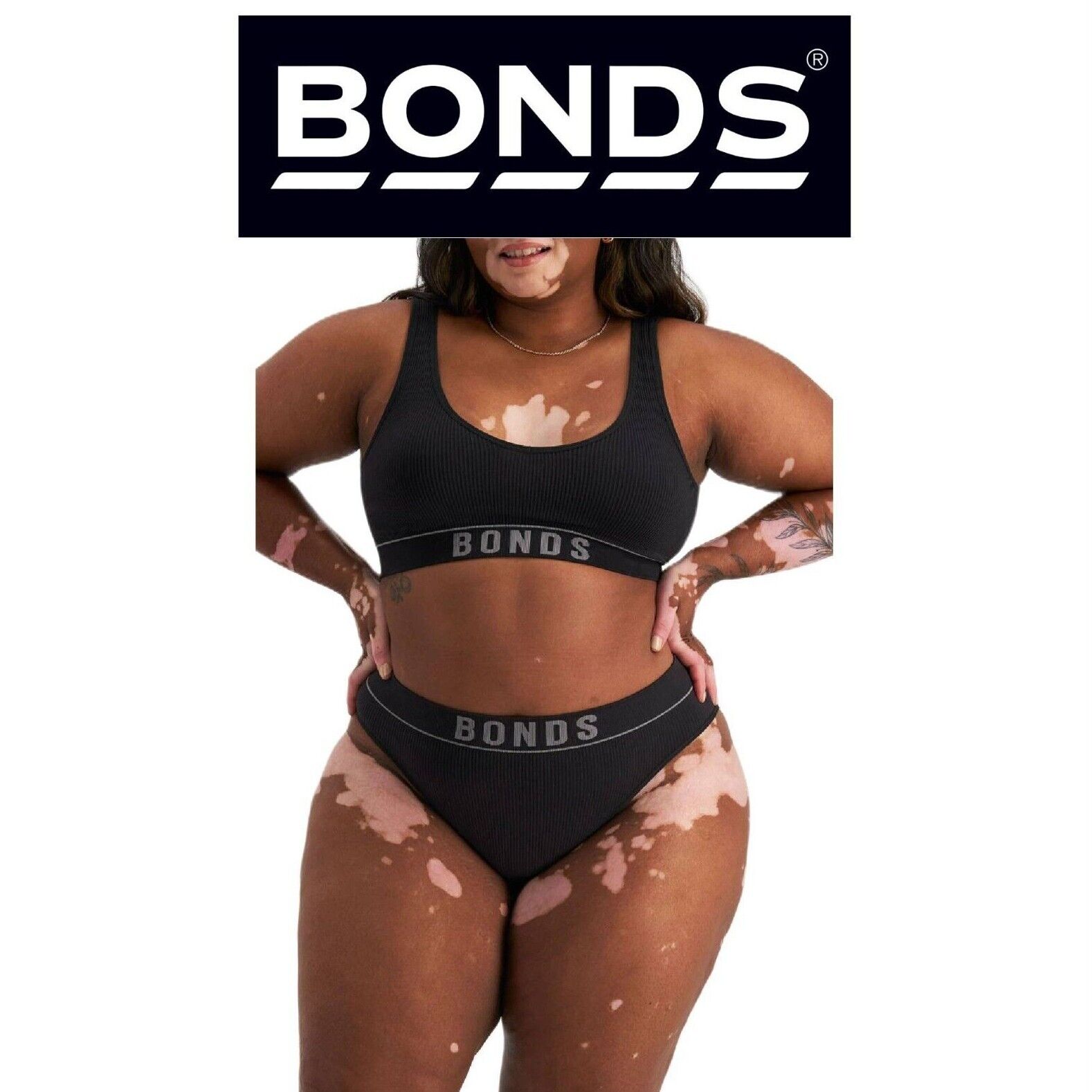 Bonds Womens Retro Rib Hi Leg Bikini Comfortable Smooth Waitband WU8GA