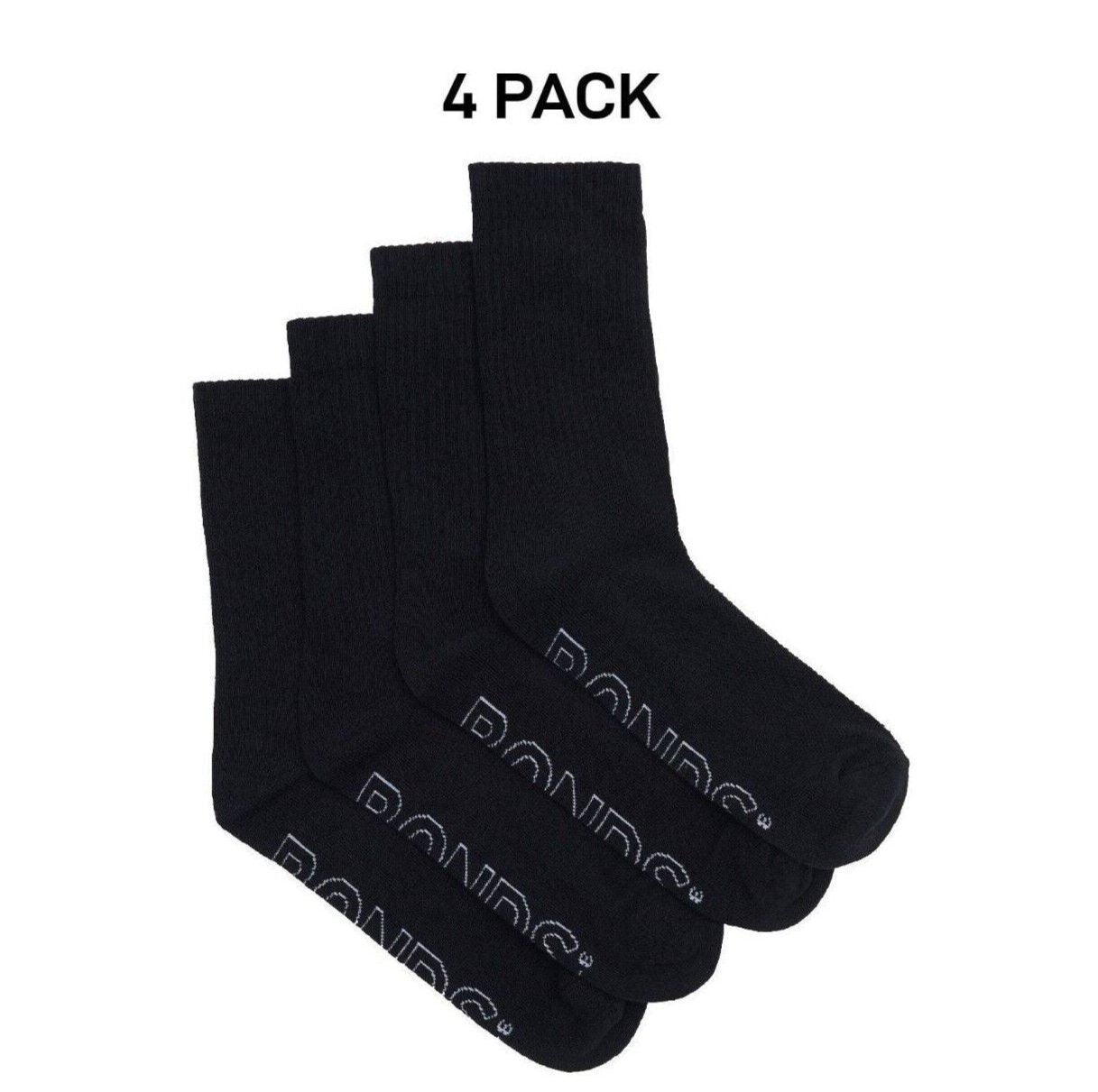 Bonds Kids Logo Light Crew Sock Soft Cotton Mesh Cooling 4 Pack RXVJ4N