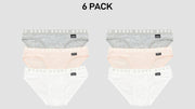Bonds Girls Hipster Bikini Plain Comfortable Cotton Fabric 6 Pack UWPR3A