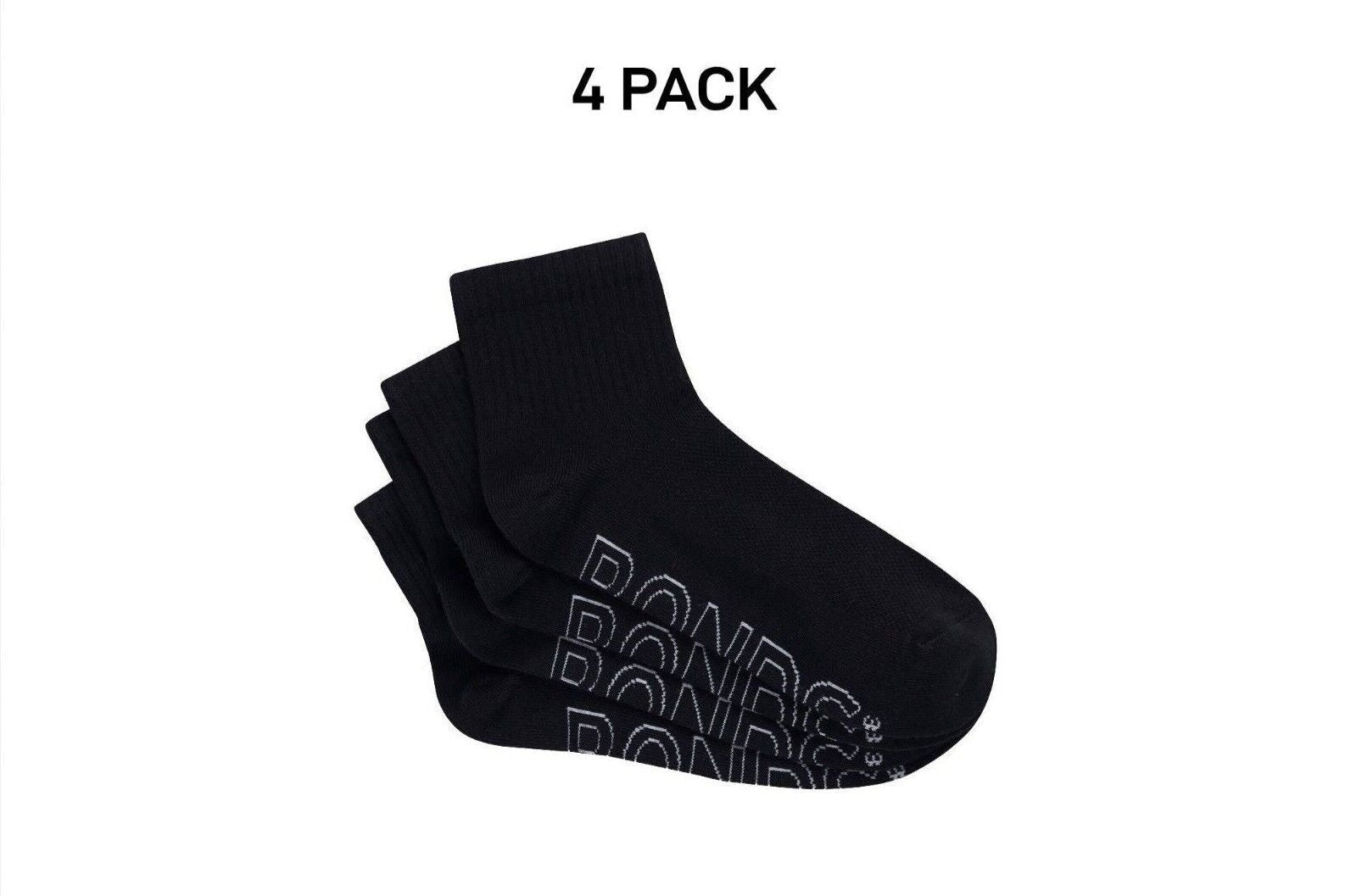 Bonds Womens Logo Lightweight Quarter Crew Mesh Cooling Zones 4 Pack LXPM4N