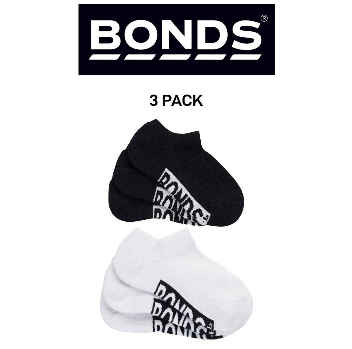 Bonds Kids Cushioned No Show Comfy Cushioned & Mesh Cooling Zones 3 Pack RXVR3N