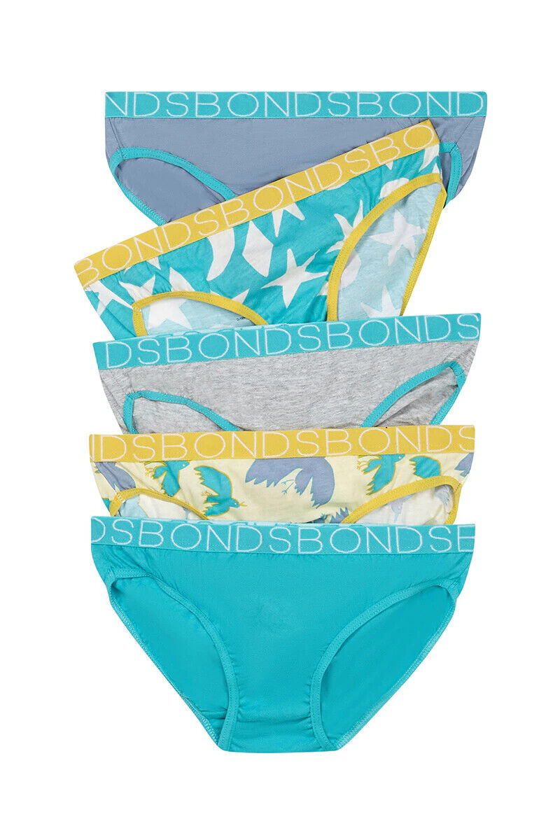 Bonds Girls Bikini Soft and Stretchy Perfect Everyday Coverage 15 Pack UWNV5A