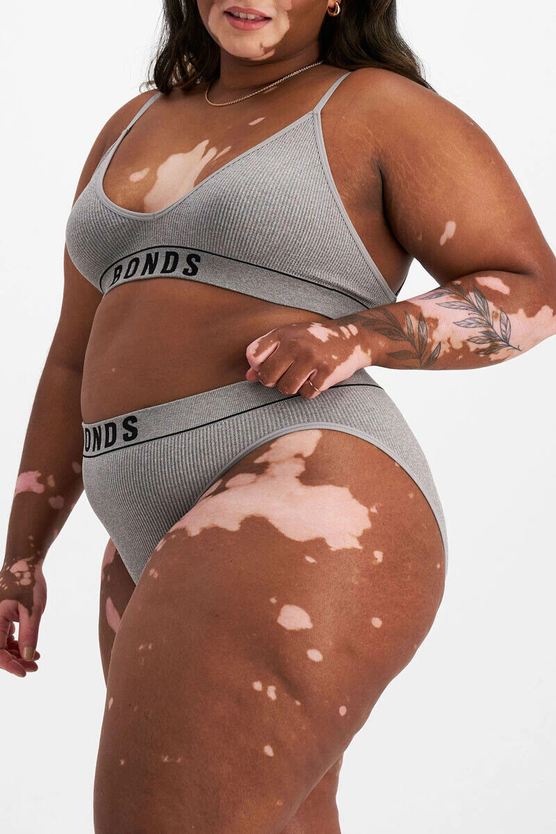 Bonds Womens Retro Rib Hi Leg Bikini Comfortable Smooth Waitband WU8GA