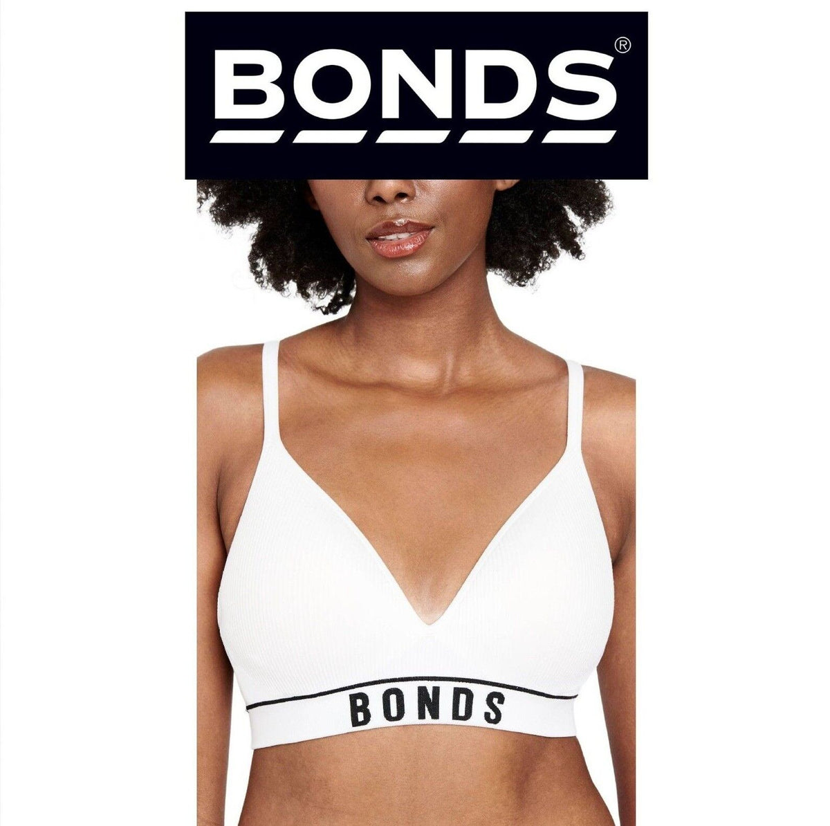 Bonds Womens Retro Rib Wirefree Tee Bra Comfortable & Stretchable YXF7Y