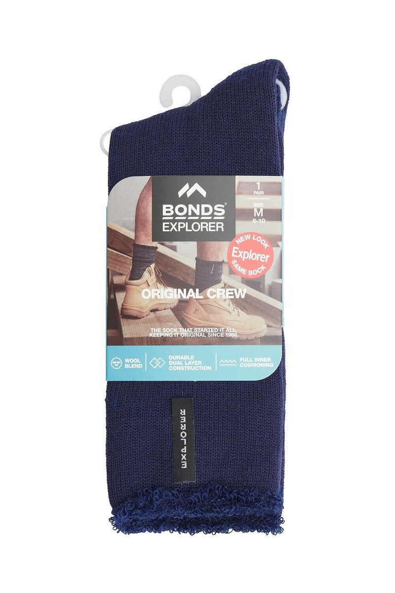 Bonds Explorer Original Wool Blend Crew Dual Layer Lightweight Sock S1138