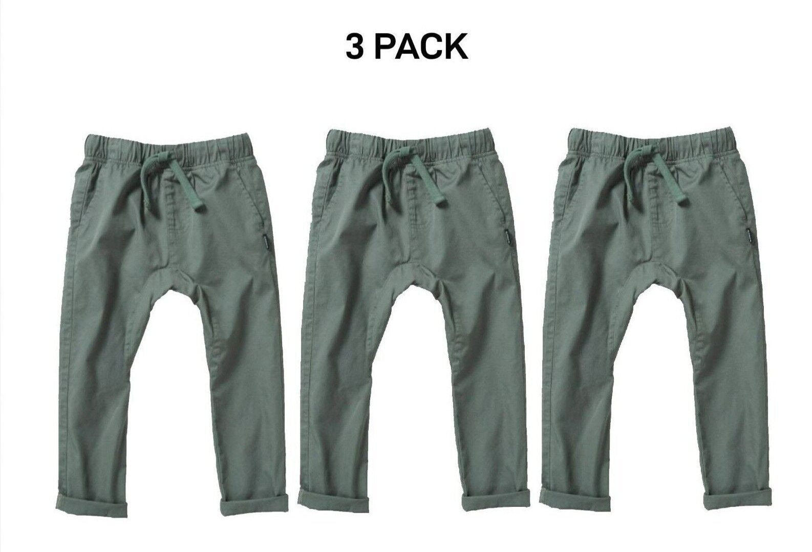 Bonds Kids Next Gen Cargo Pants Super Soft Waistband with Pockets 3 Pack KY9CK
