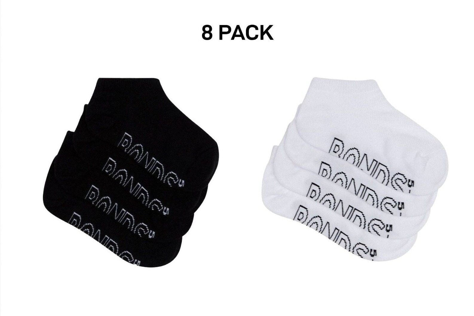 Bonds Kids Logo Light No Show Soft Cotton Breathable Socks 8 Pack RXUU4N