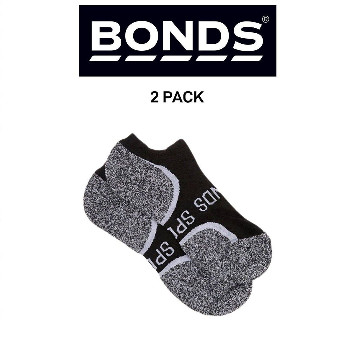Bonds Mens Ultimate Comfort Crew Socks Soft Comfortable Low Cut 2 Pack SXVB2N