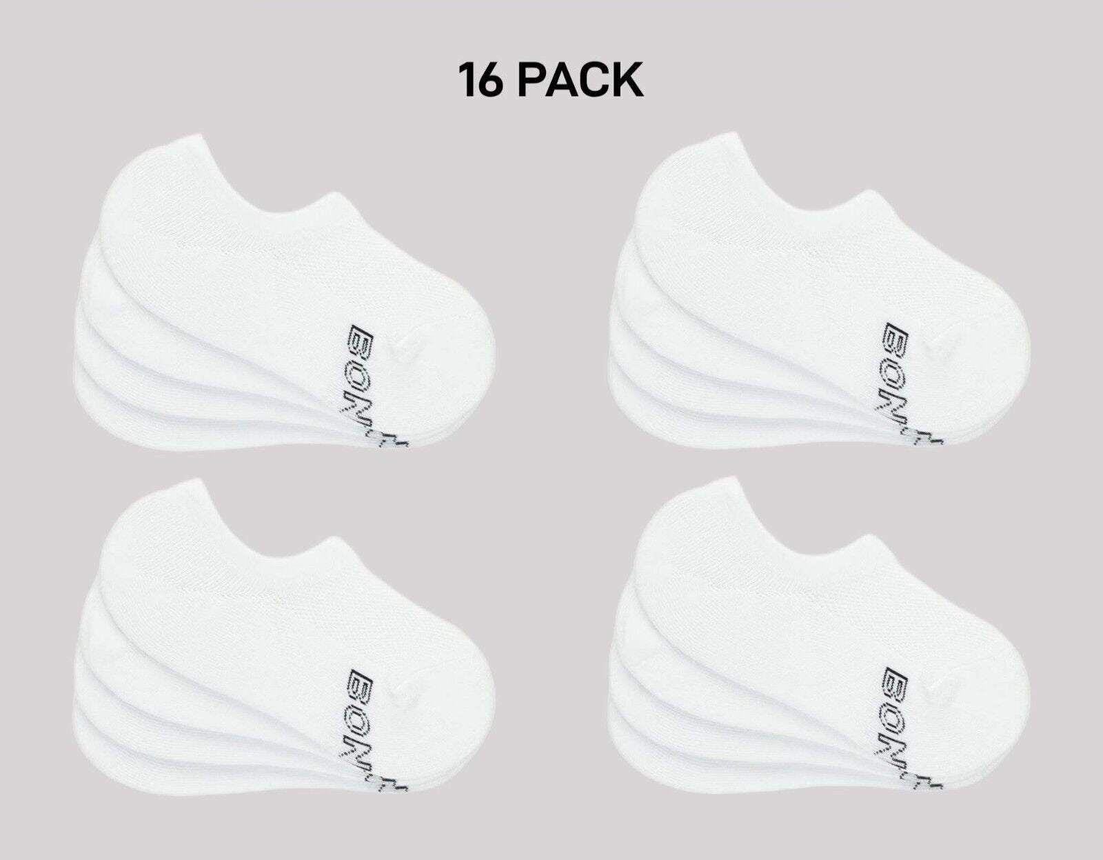 Bonds Womens Ultimate Lightweight Sneaker Breathable Mesh Panels 16 Pack LXTC4N