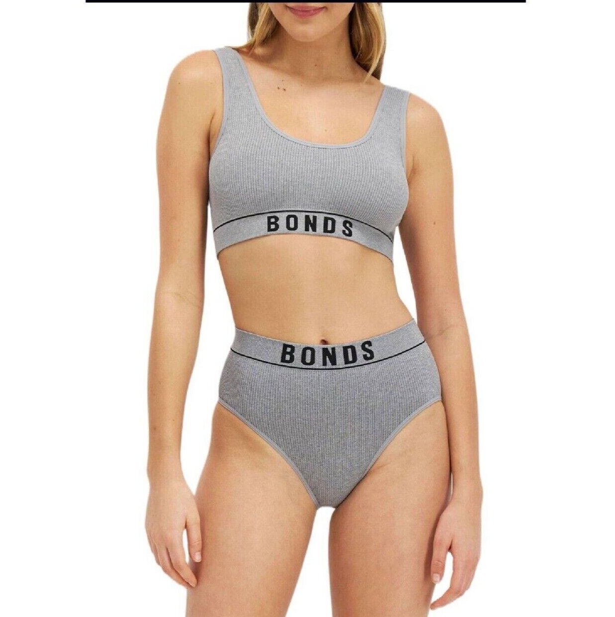 Bonds Womens Retro Rib Hi Hi Bikini Smooth Comfy Stretchable Knit WU8FA