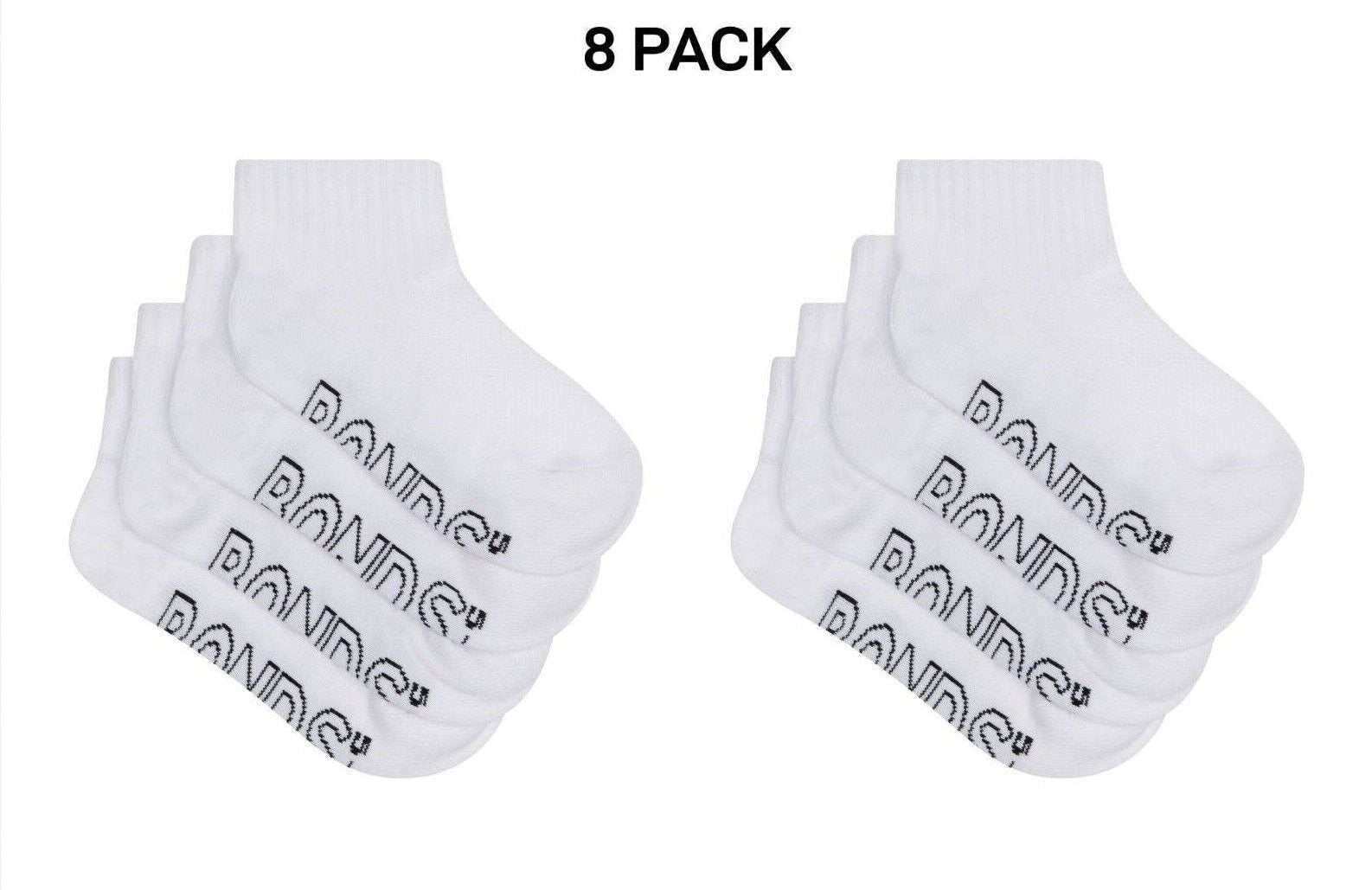 Bonds Kids Logo Light Quarter Crew Lightweight and Breathability 8 Pack RXUT4N