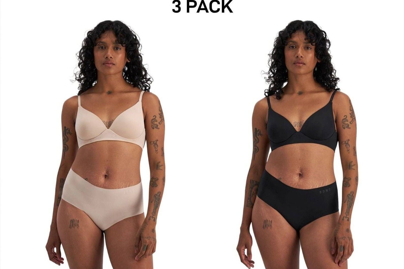 Bonds Womens Invisible Freecuts Full Brief Light Sleek Full Coverage 3 Pack WRCT