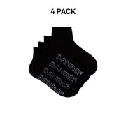 Bonds Kids Logo Light Quarter Crew Lightweight and Breathability 4 Pack RXUT4N