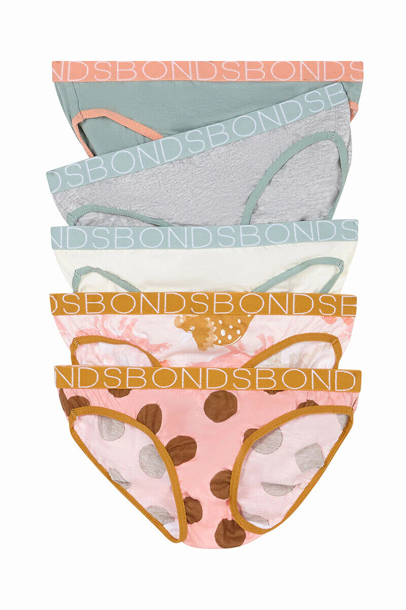 Bonds Girls Bikini Soft and Stretchy Perfect Everyday Coverage 10 Pack UWNV5A