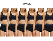 Bonds Womens Retro Rib Hi Shortie Luxuriously Smooth Full Coverage 6 Pack WT46