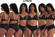 Bonds Womens Invisible Freecuts Full Brief Light Sleek Full Coverage 6 Pack WRCT