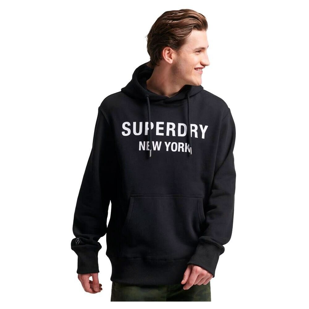 Superdry Mens Luxury Sport Embroidered Logo Minimalist Loose Hoodie SM32WF5A