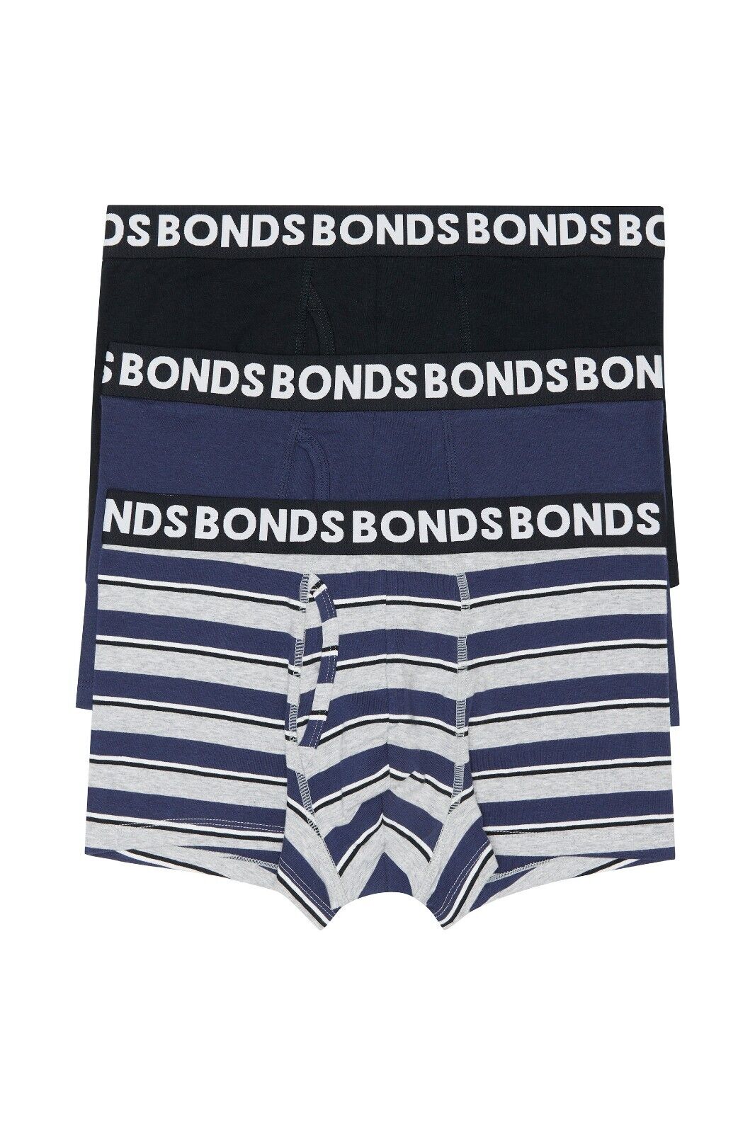 Bonds Mens Everyday Trunks Convenience Comfort & Value Underwear 3 Pack MWQ33A