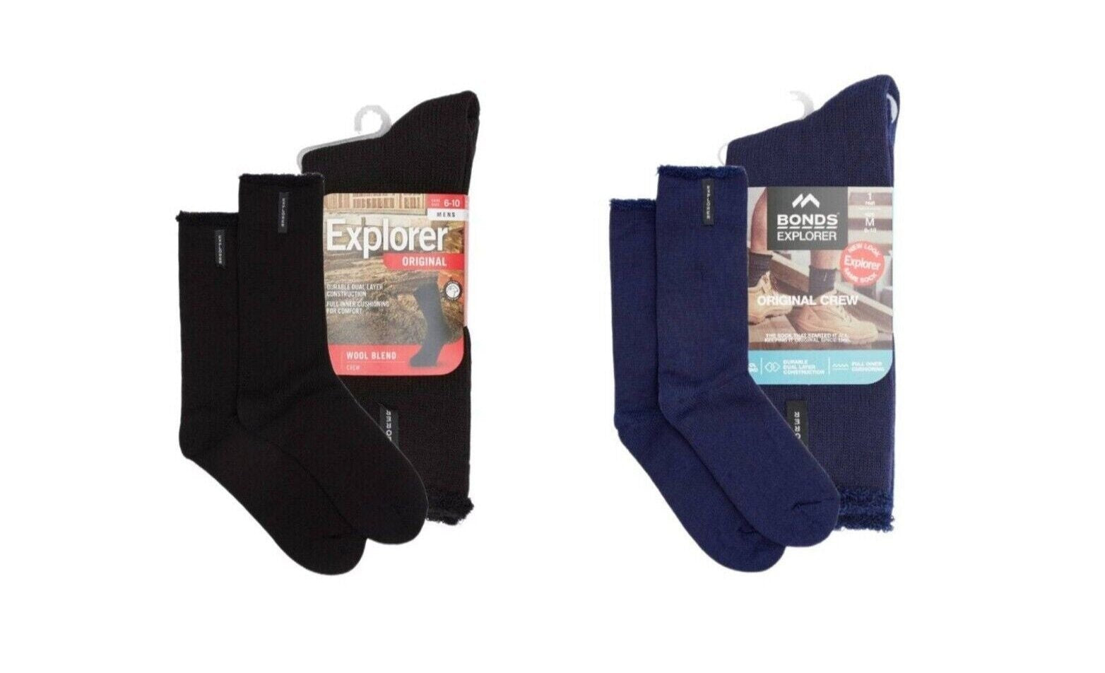 Bonds Explorer Original Wool Blend Crew Soft Cushioned Soles Sock S1138