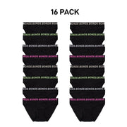 Bonds Girls Bikini Sport Ultimate Comfy & Fresh Moisture Wicking 16 Pack UWKL4A