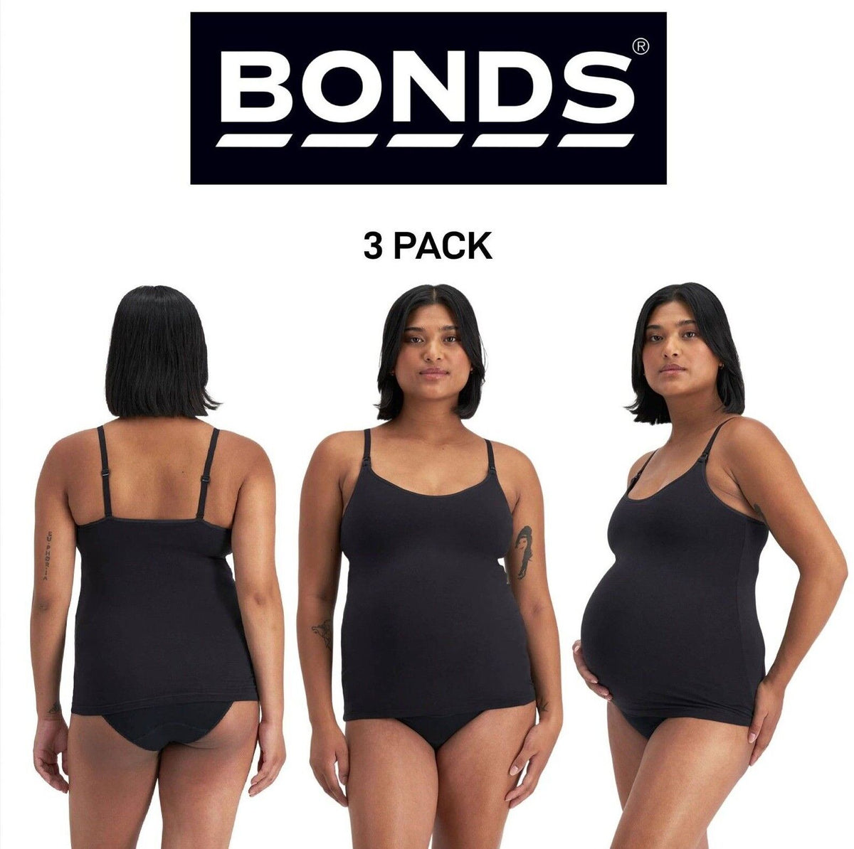 Bonds Womens Damn Dry Milk Leaks Scoop Cami Comfy Wirefree Support 3 Pack YWPV
