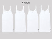 Bonds Girls Teena Singlet Super Soft Cotton Rib Wide Shoulders Top 4 Pack UYXP1B